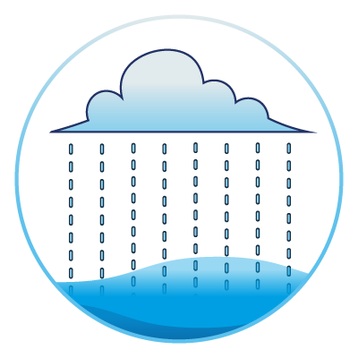 Extremely heavy rain icon