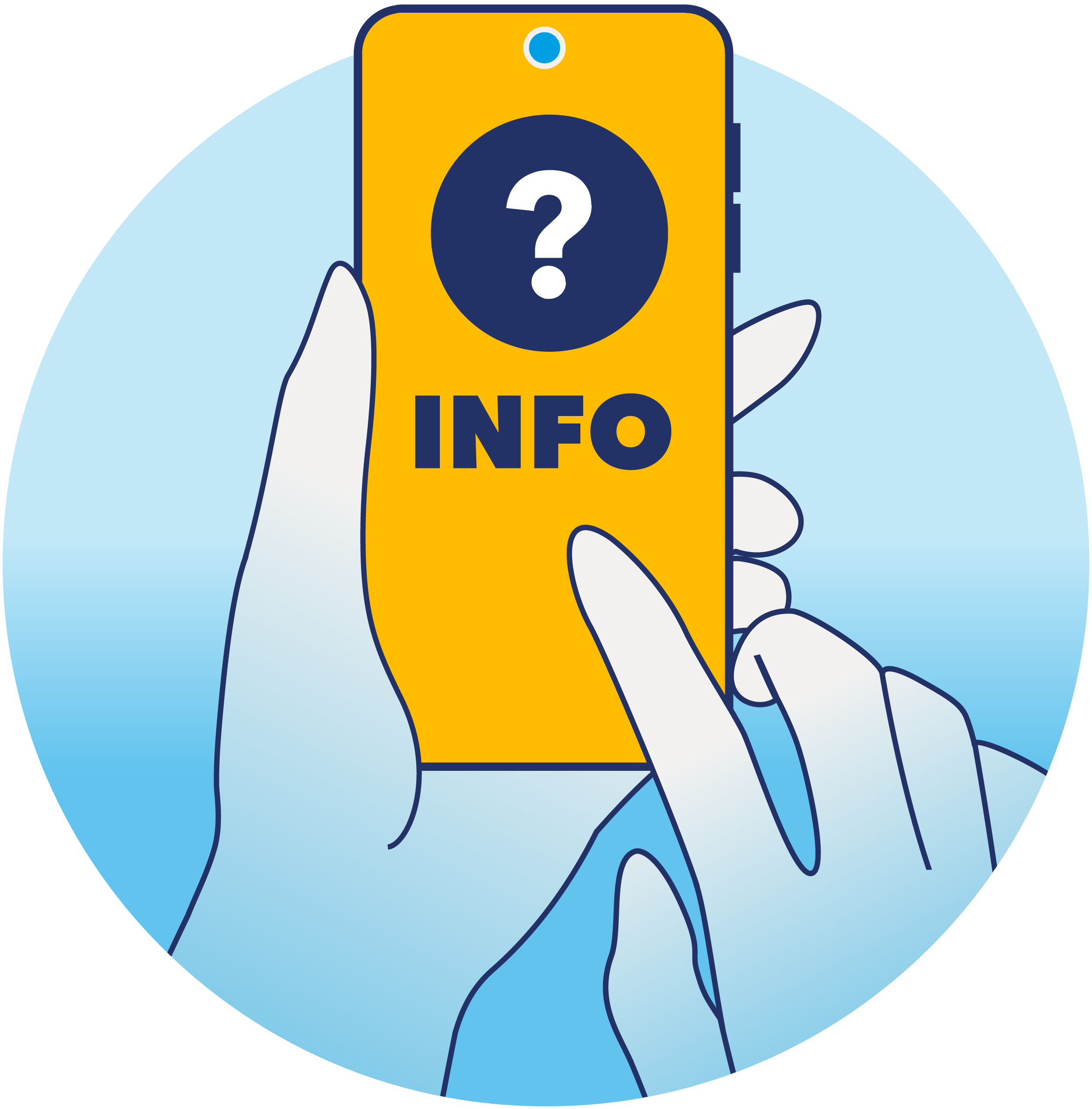 Informed navigation icon