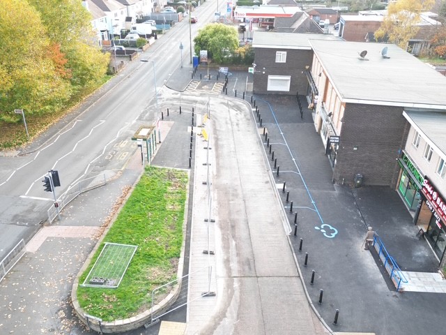 Aerial view of Festival Court scheme in Cannock