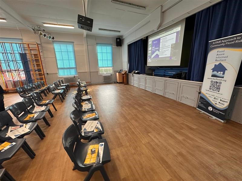 Image showing school hall set up for community engagement event